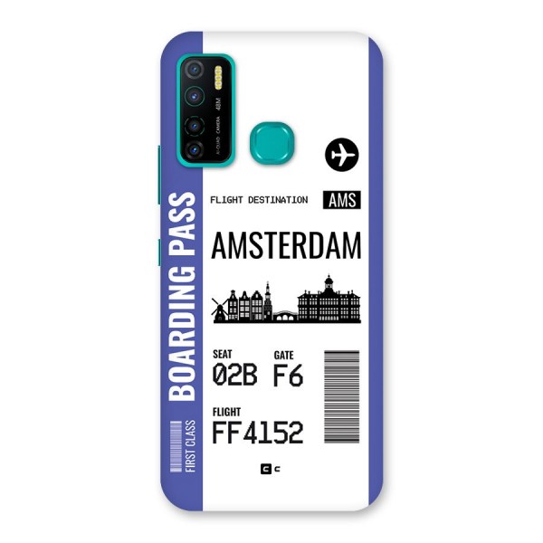 Amsterdam Boarding Pass Back Case for Infinix Hot 9 Pro