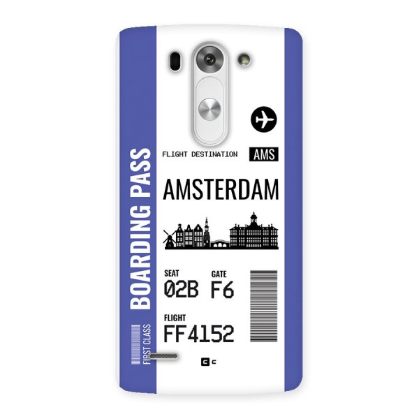 Amsterdam Boarding Pass Back Case for LG G3 Mini