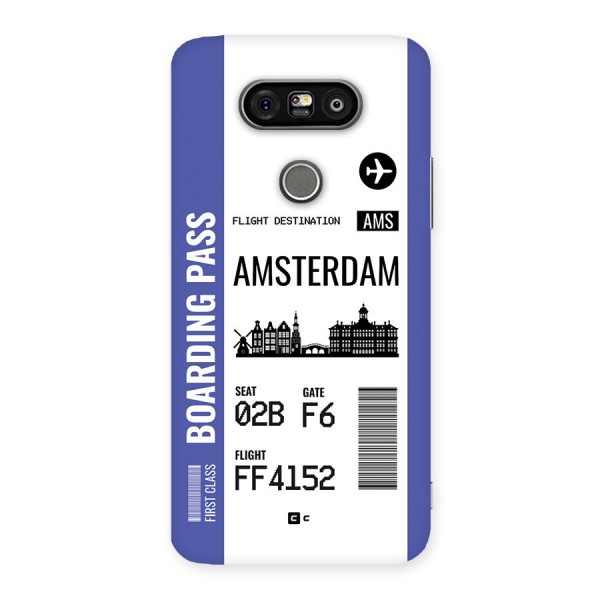 Amsterdam Boarding Pass Back Case for LG G5