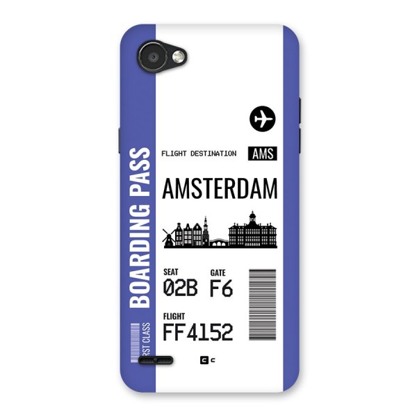 Amsterdam Boarding Pass Back Case for LG Q6