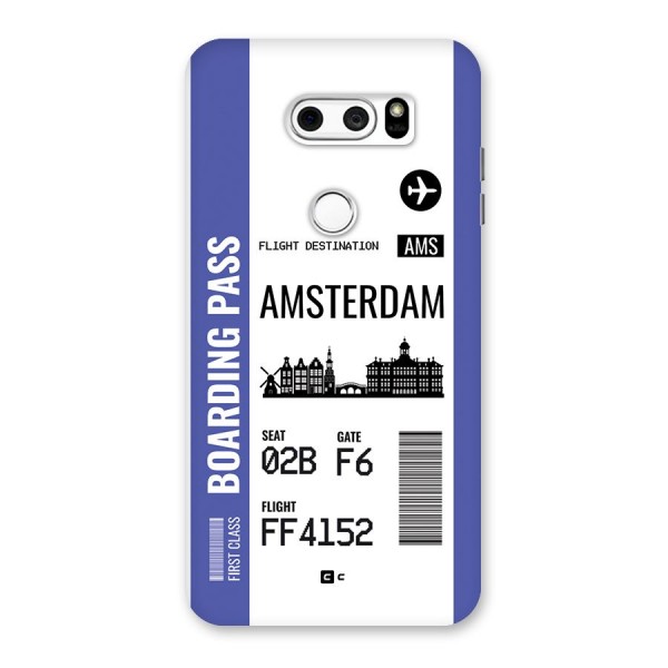 Amsterdam Boarding Pass Back Case for LG V30