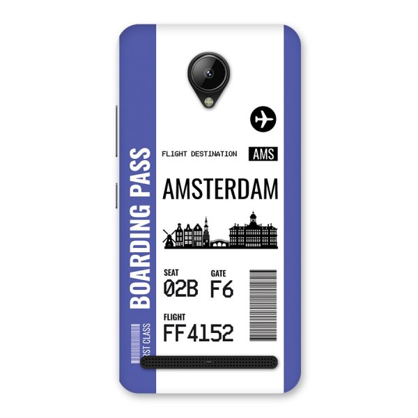 Amsterdam Boarding Pass Back Case for Lenovo C2