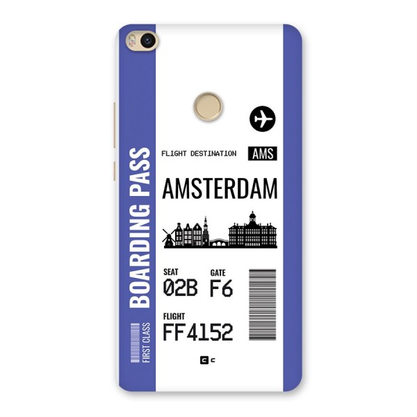 Amsterdam Boarding Pass Back Case for Mi Max 2
