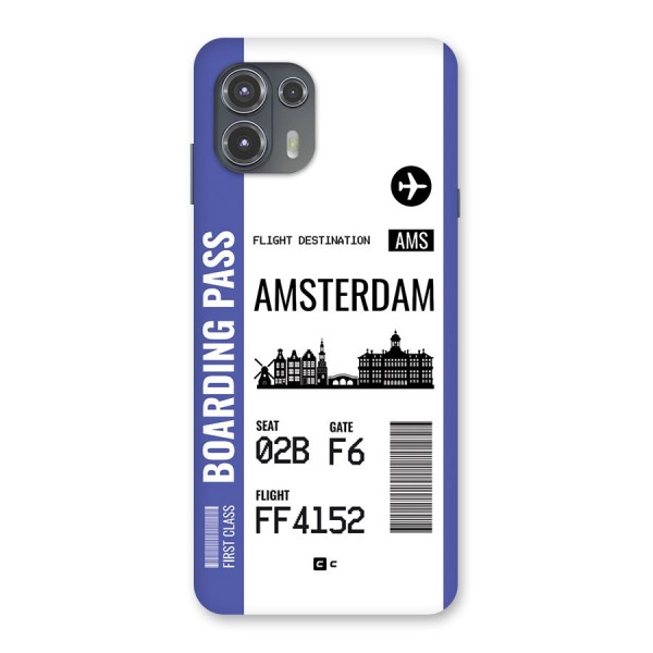 Amsterdam Boarding Pass Back Case for Motorola Edge 20 Fusion