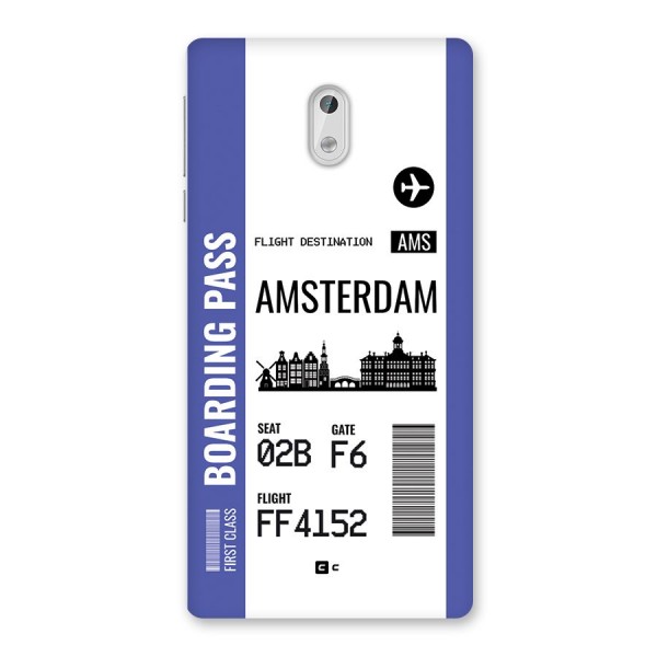 Amsterdam Boarding Pass Back Case for Nokia 3