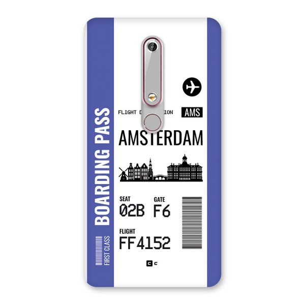 Amsterdam Boarding Pass Back Case for Nokia 6.1