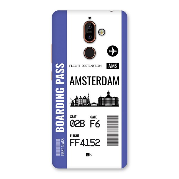 Amsterdam Boarding Pass Back Case for Nokia 7 Plus
