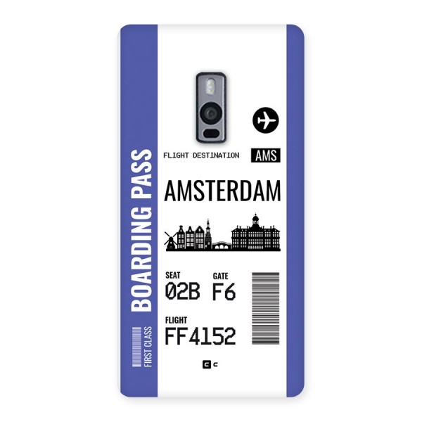 Amsterdam Boarding Pass Back Case for OnePlus 2