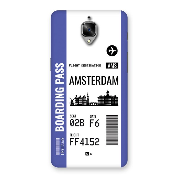 Amsterdam Boarding Pass Back Case for OnePlus 3