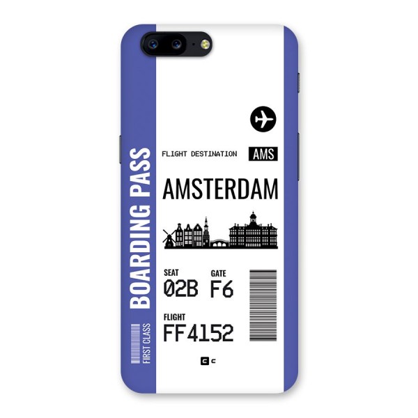 Amsterdam Boarding Pass Back Case for OnePlus 5