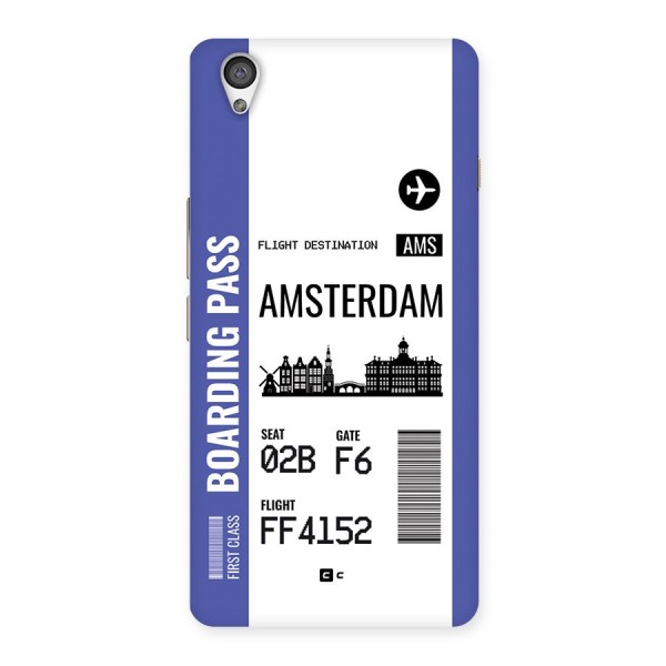 Amsterdam Boarding Pass Back Case for OnePlus X