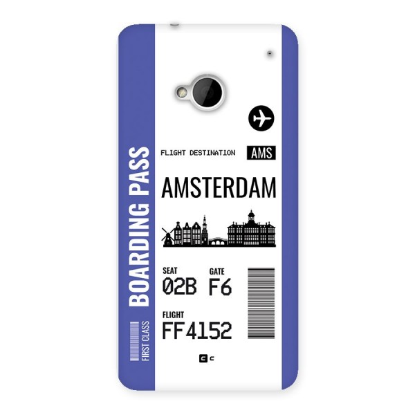 Amsterdam Boarding Pass Back Case for One M7 (Single Sim)