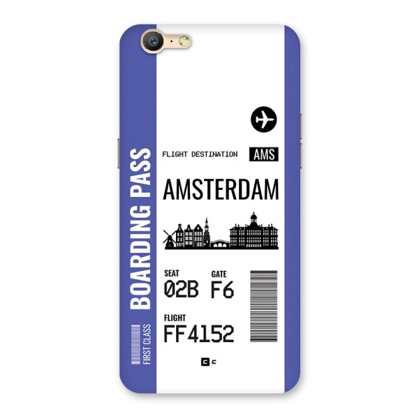 Amsterdam Boarding Pass Back Case for Oppo A39
