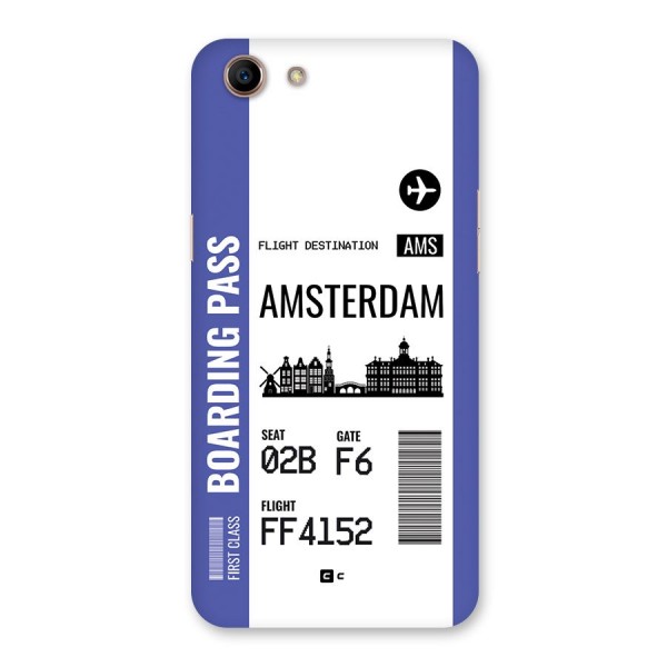 Amsterdam Boarding Pass Back Case for Oppo A83 (2018)