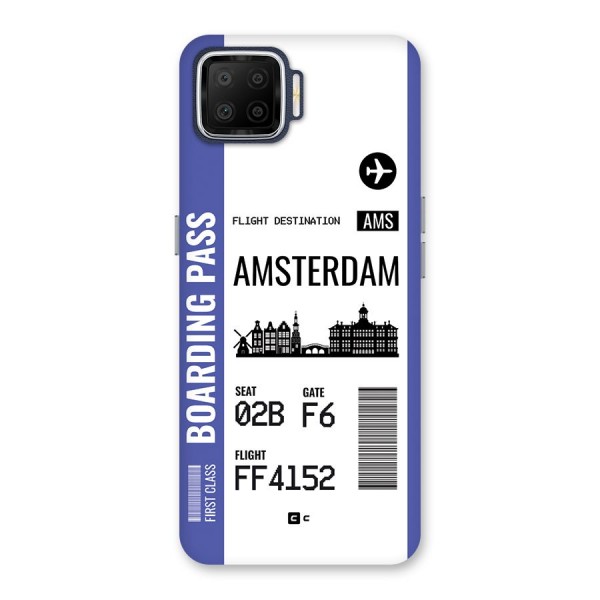 Amsterdam Boarding Pass Back Case for Oppo F17