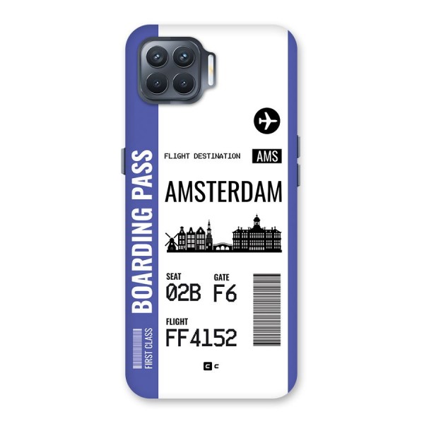 Amsterdam Boarding Pass Back Case for Oppo F17 Pro