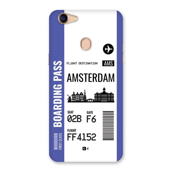 Amsterdam Boarding Pass Back Case for Oppo F5 Youth