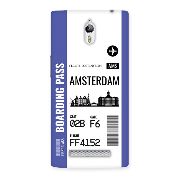 Amsterdam Boarding Pass Back Case for Oppo Find 7