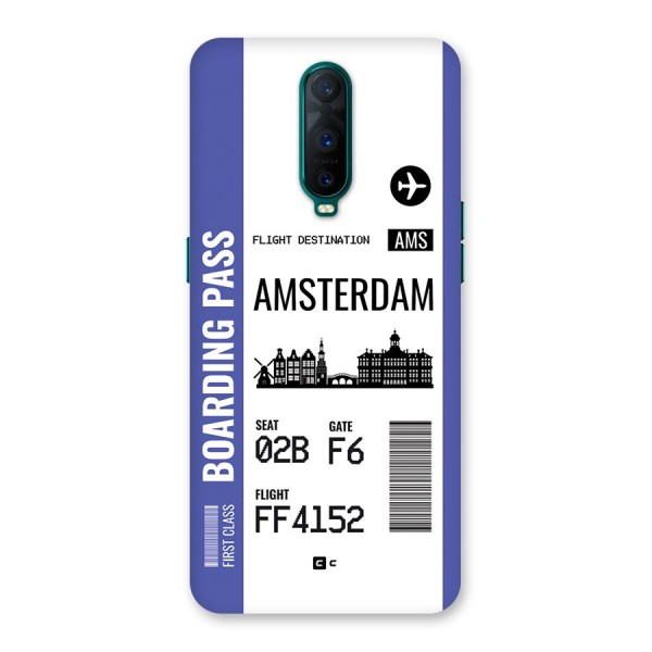 Amsterdam Boarding Pass Back Case for Oppo R17 Pro