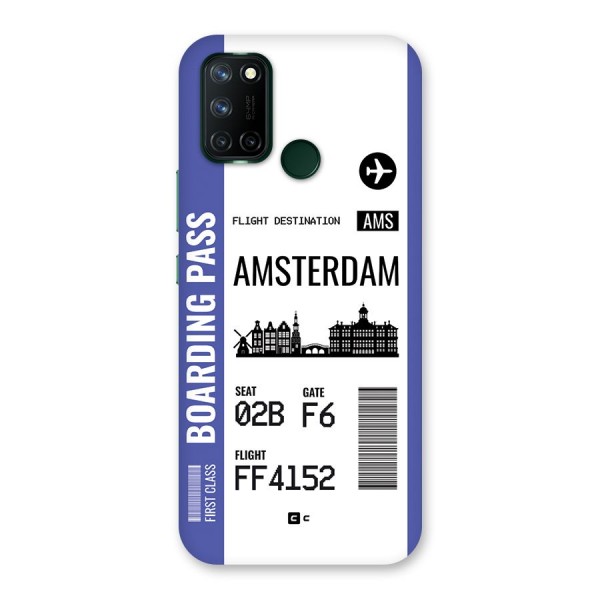 Amsterdam Boarding Pass Back Case for Realme C17