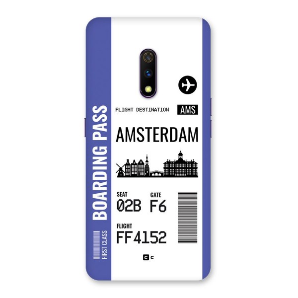Amsterdam Boarding Pass Back Case for Realme X