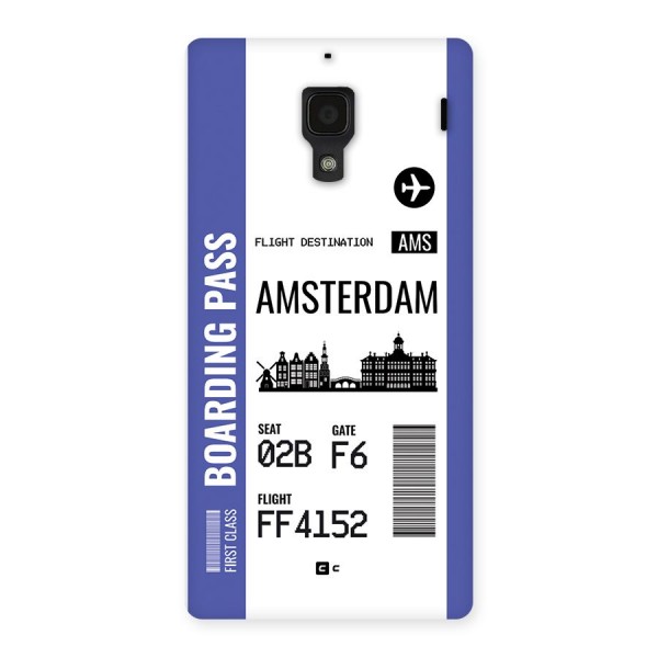 Amsterdam Boarding Pass Back Case for Redmi 1s