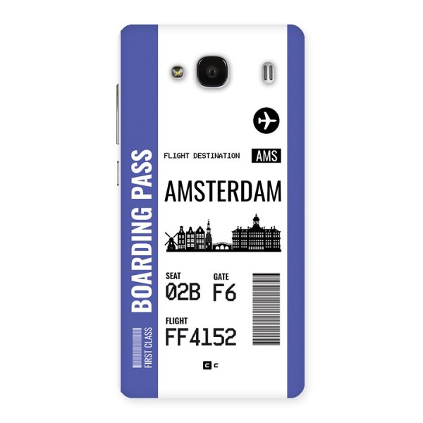 Amsterdam Boarding Pass Back Case for Redmi 2s