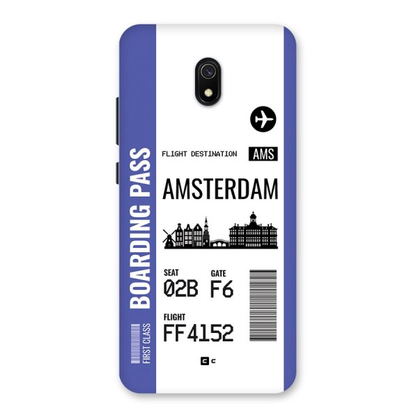 Amsterdam Boarding Pass Back Case for Redmi 8A