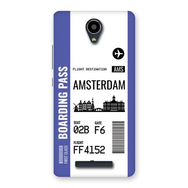 Amsterdam Boarding Pass Back Case for Redmi Note 2
