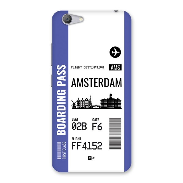 Amsterdam Boarding Pass Back Case for Vivo Y53