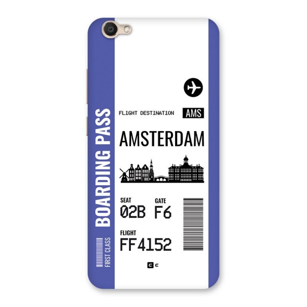 Amsterdam Boarding Pass Back Case for Vivo Y67