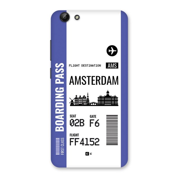 Amsterdam Boarding Pass Back Case for Vivo Y69