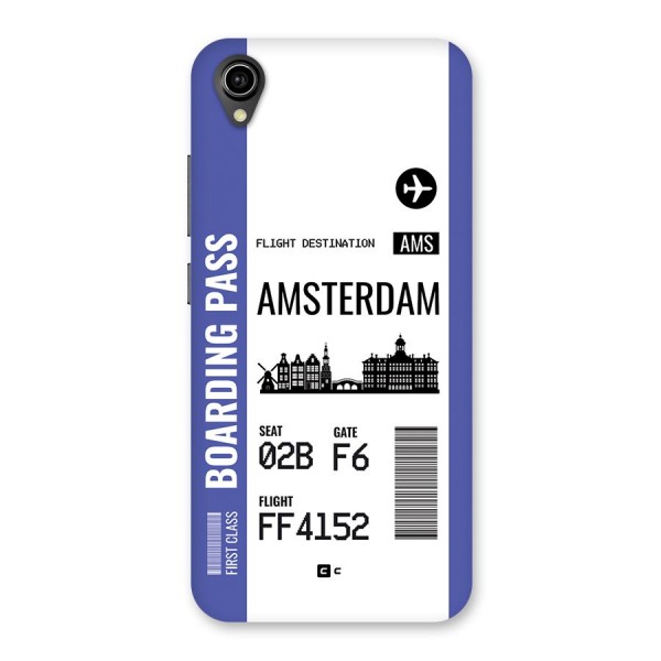 Amsterdam Boarding Pass Back Case for Vivo Y91i
