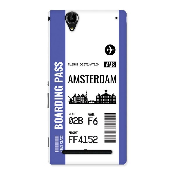 Amsterdam Boarding Pass Back Case for Xperia T2