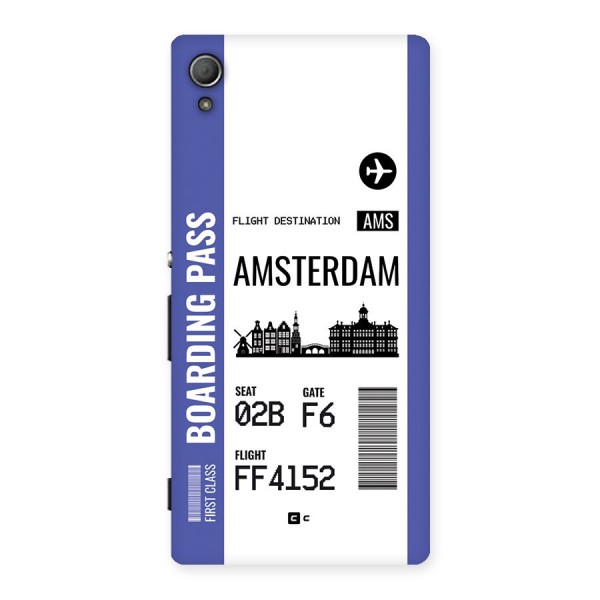 Amsterdam Boarding Pass Back Case for Xperia Z4