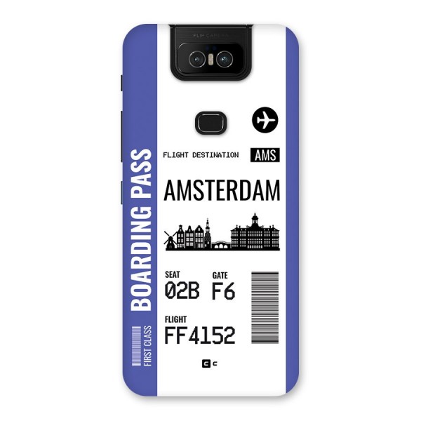 Amsterdam Boarding Pass Back Case for Zenfone 6z