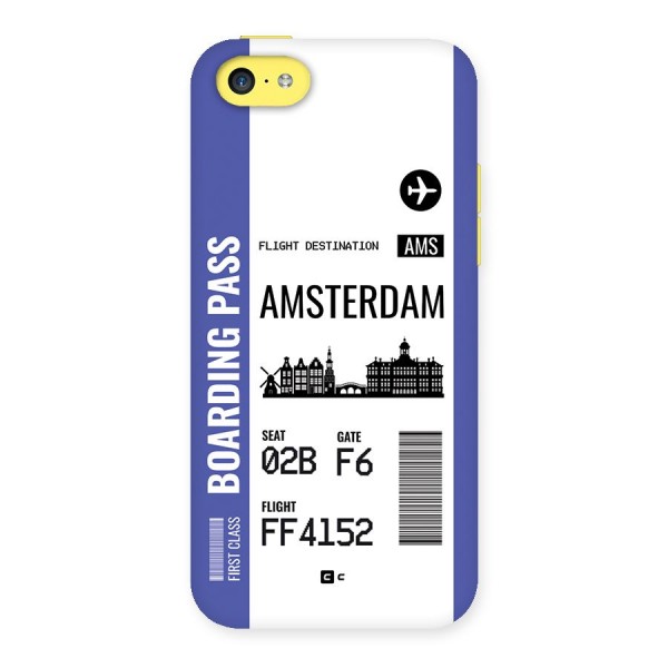 Amsterdam Boarding Pass Back Case for iPhone 5C