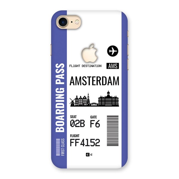Amsterdam Boarding Pass Back Case for iPhone 7 Apple Cut
