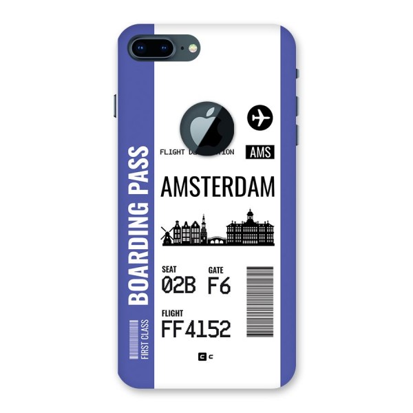 Amsterdam Boarding Pass Back Case for iPhone 7 Plus Logo Cut