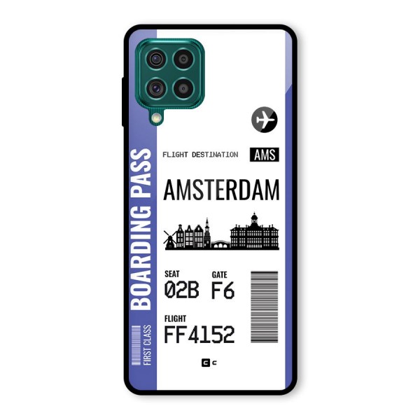 Amsterdam Boarding Pass Glass Back Case for Galaxy F62