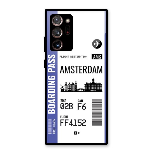 Amsterdam Boarding Pass Glass Back Case for Galaxy Note 20 Ultra 5G