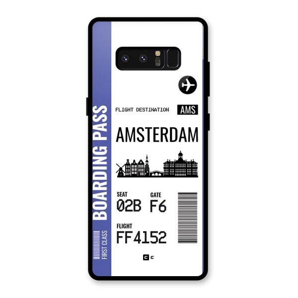 Amsterdam Boarding Pass Glass Back Case for Galaxy Note 8