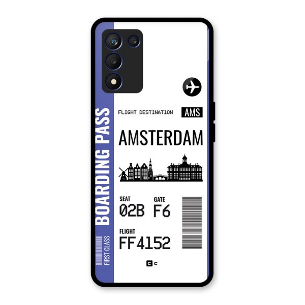 Amsterdam Boarding Pass Glass Back Case for Realme 9 5G Speed