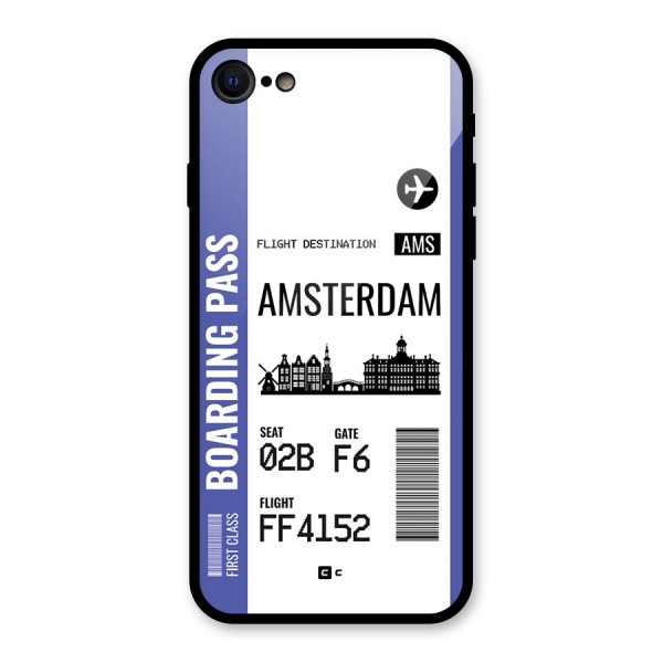 Amsterdam Boarding Pass Glass Back Case for iPhone 7