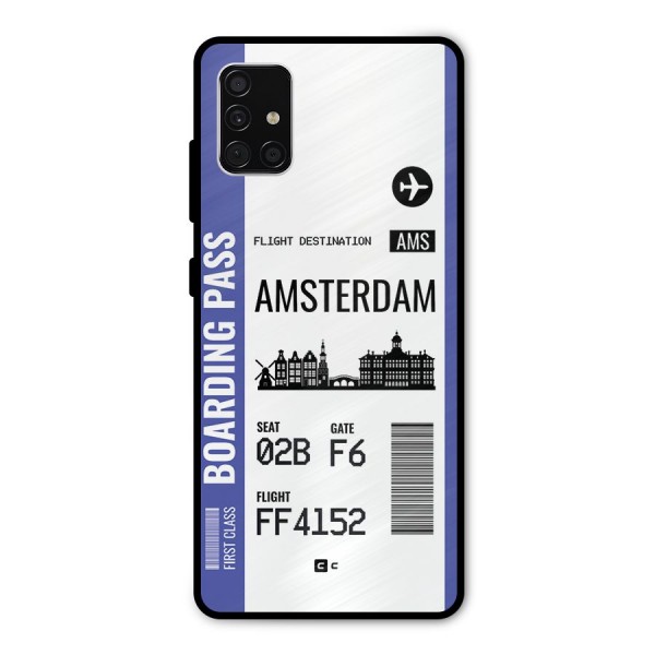 Amsterdam Boarding Pass Metal Back Case for Galaxy A51