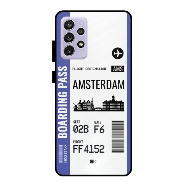 Amsterdam Boarding Pass Metal Back Case for Galaxy A72