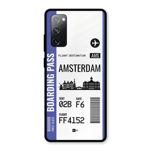 Amsterdam Boarding Pass Metal Back Case for Galaxy S20 FE 5G