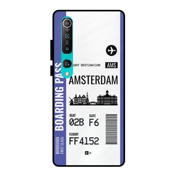 Amsterdam Boarding Pass Metal Back Case for Mi 10