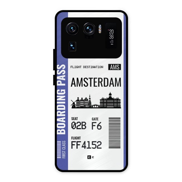 Amsterdam Boarding Pass Metal Back Case for Mi 11 Ultra
