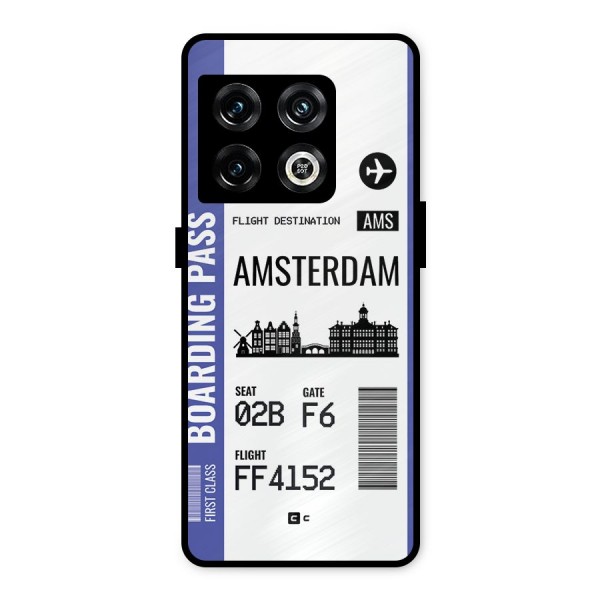 Amsterdam Boarding Pass Metal Back Case for OnePlus 10 Pro 5G
